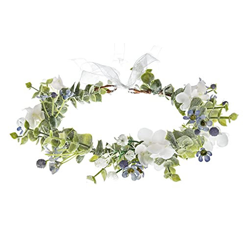 Flower Crown Boho Flower Wreath Artificial Floral Crown Bridal Headpiece Greenery Crown for Wedding Ceremony Party Festival