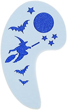 Halloween Scene Crafting Card Making Face Painting Stencil Approx 12cm x 8cm Washable and Reusable
