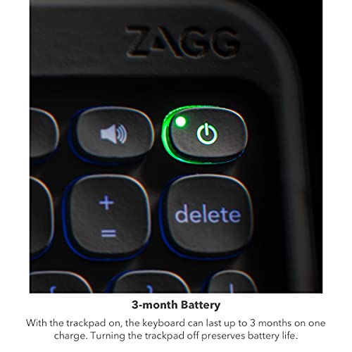 ZAGG Pro Keys Detachable Case & Wireless Keyboard with Trackpad for