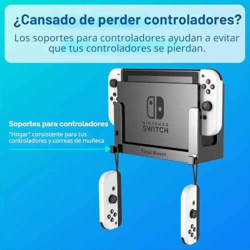 Innovelis TotalMount Soporte de Pared para la Consola Nintendo Switch (no para OLED) con gestión del Calor y Clip de Seguridad Negro