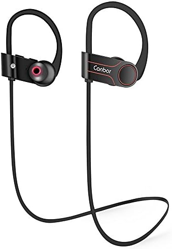 Canbor Bluetooth Headphones Wireless Earbuds 4.1 Sport Headset with Mic, IPX7 Sweatproof Stereo Earphones for Running Workout Gym