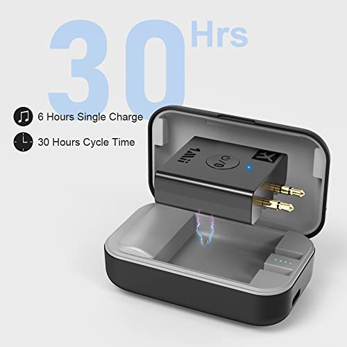 1Mii Airplane Bluetooth 5.3 Adapter for Headphones W/Portable Charging