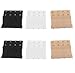 BlingKingdom Women Ladies Soft Comfortable Back Bra 2 x 4 Hooks Band Extension Strap Extender (6pcs in Pack)