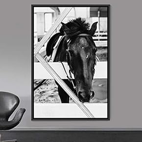 signwin Framed Canvas Wall Art High Contrast Horse...