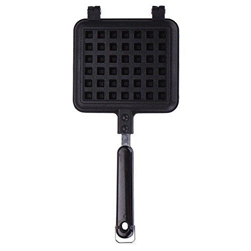 Click Here to See More Images SODIAL Waffle Maker Non-stick Checkered Waffle Mould Bakeware Tray With Handle for Stovetop
