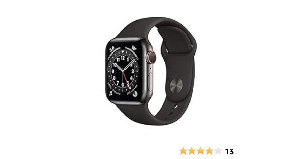 Apple Watch Series 6 (GPS + Cellular, 40mm) - Graphite Stainless Steel Case  with Black Sport Band: Smartwatches: Amazon.com.au