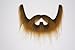 Mustaches Self Adhesive, Novelty, Nomad Fake Beard and Fake Mustache, False Facial Hair, Costume Accessory for Adults, Brown Color