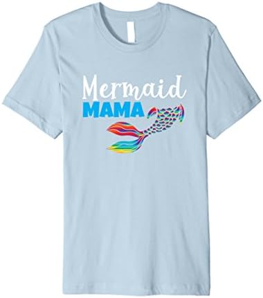 Mens Mermaid Mama T-Shirt Mermaids Mom Costume Birthday Party Tee XL Baby Blue