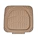 MotorTrend FlexTough Tortoise - Heavy Duty Rubber Floor Mats for All Weather Protection - Deep Dish (Beige)
