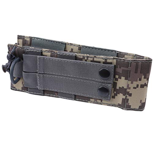 YouCY Outdoor Sports Bottle Bag Outdoor Canteen Cover Travel Kettle Bag Water Bottle Pouch Water Bottle Holder for Women Men Boy Girl,Gray Camouflage - Thumbnail 4