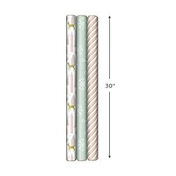 Hallmark Pink Christmas Wrapping Paper with Cut