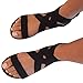 Meilidress Women Summer Fashion Elastic Ankle Strap Open Toe Flat Sandals zipper Shoes Bohemian Sandals