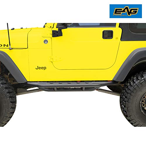 EAG Nerf Bars Side Step Armor Rock Guards Tubular Fit for 8706 Jeep