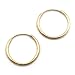 14k Yellow or White Gold 1 Millimeter Endless Hoop Earrings