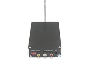 Kqcibz 16CH TV Signal Transmitter UHF Wireless Video TV Transmitter Set Top Box to TV Transmission AV to UHF-TV PAL-D Format Spare Parts, Black, 500437272