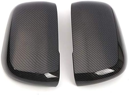 For Pajero/Shogun V80 2007-2019 Carbon Fiber Black Side Door Mirror Cover Trim 2pcs Car Stytle Accessoies