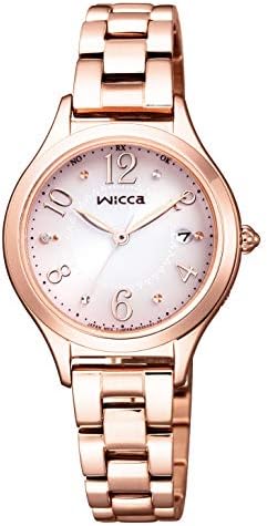 Citizen KS1-261-91 Women’s Wristwatch, Wicca Solar Tech, Radio Clock, Happy Diary, Simple Adjustment, Pink Gold