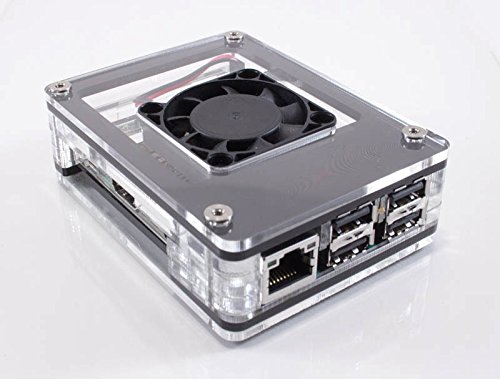 Zebra Black Ice Case with Fan for ASUS Tinker Board ~ C4Labs