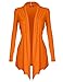 [DRSKIN] Women's Open - Front Long Sleeve Knit Cardigan (XL, Orange)