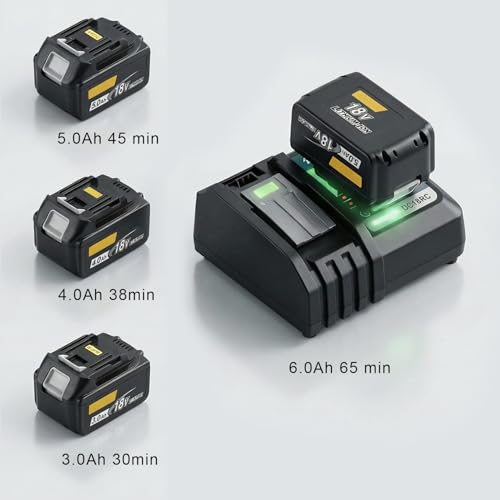 Waitley Quick Charger DC18RC Compatible with Makita Charger 18V/14.4V Batteries - Replacement for Makita DC18RA DC18RD - For BL1830B BL1850B BL1860B with Multiple Protection