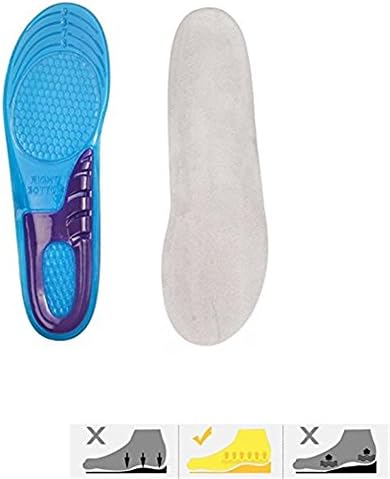 MIUINCY Men's &amp; Women's Gel Insoles By Envelop - Shoe Inserts, Sport Running Athletic Basketball Shoe Insoles Pads Inserts Pain Relief, Sports Insoles (S / 4~7 US Big Kids)