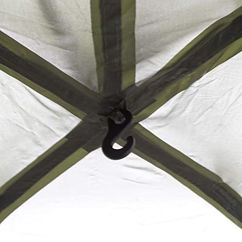 Q-Tac Ruck Zuck Bivvy Angelzelt Vorne Geöffnet, 2 Mann Karpfenzelt, Angel Zelt 250 cm x 250 cm x 160 cm, Wassersäule 10 000 mm – Bild 8