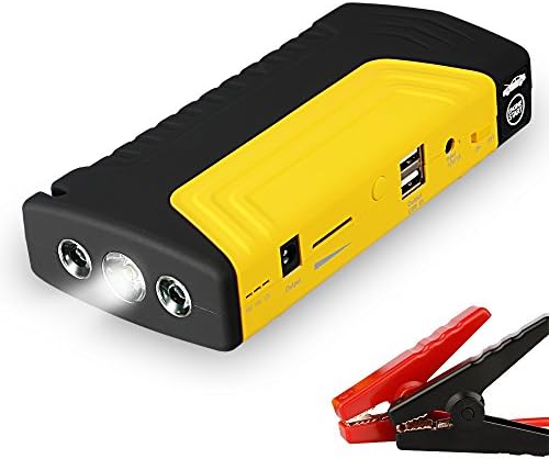 [Upgraded Model] 15800mAh Dual USB Port 400Amp Multifunction Car Jump Starter Emergency Kit Mobile Phone Power Bank with LED Flashlight
