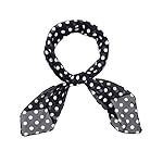 1950s Chiffon Scarf Polka Dot Retro Hair Tie 50s Sheer Square Neck Head Scarf Vintage Neckerchief for Women Girls 1950s Chiffon Scarf Polka Dot Retro Hair Tie 50s Sheer Square Neck Head Scarf Vintage Neckerchief for Women Girls