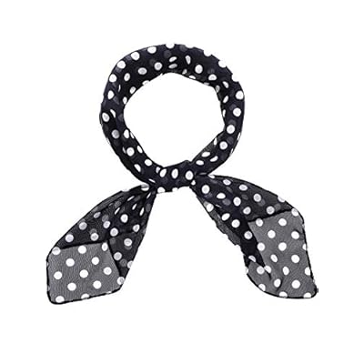 1950s Chiffon Scarf Polka Dot Retro Hair Tie 50s Sheer Square Neck Head Scarf Vintage Neckerchief for Women Girls 1950s Chiffon Scarf Polka Dot Retro Hair Tie 50s Sheer Square Neck Head Scarf Vintage Neckerchief for Women Girls