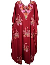 Womens Beachwear Dresses Kimono Kaftan Regina Embroidered Maxi Long Resort Wear One Size
