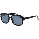 I-SEA Women's Royal Polarized Sunglasses - Retro Aviator Sunglasses for Women, Trendy Sunglasses with Scratch-Resistant Lenses & Polycarbonate Frame - Black Frame, Smoke Polarized Lens