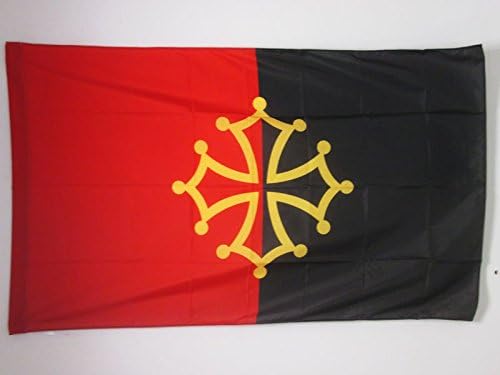 AZ FLAG, Occitania Tolosa Flag, 2x3 Ft, occitan Banner with Sleeve, 100% Polyester, Fade Resistant, Vivid Colors