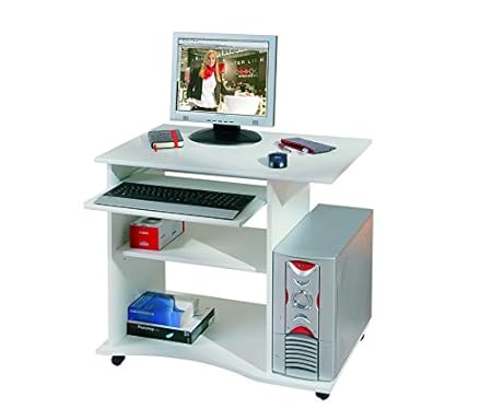 Inter Link Schreibtisch Computertisch Laptoptisch Arbeitstisch Büromöbel MDF Weiss