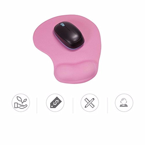 Sonmer Soft Silicone Human Design Professional Gaming Mouse Pad for PC Laptop Mac,With Wrist Rest Support (Pink)