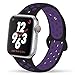 YC YANCH Greatou Compatible for Apple Watch Band 38mm 40mm,Soft Silicone Sport Band Replacement Wrist Strap Compatible for iWatch Apple Watch Series 5/4/3/2/1,Nike+,Sport,Edition,M/L,Black Hyper Grape