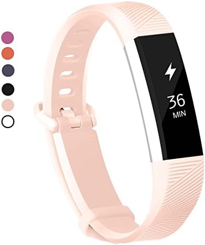 Fitbit Alta Bands,MEITIME Fitbit Alta HR 2017/ Fitbit Alta Replacement Bands small/large for Fitbit Alta wristbands smart watch, (Soft Pink, Small)