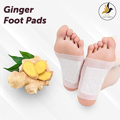 Ginger Foot Pads 20 PCS + Bonus Ginger Bath Soak Tablets 2 PCS Ginger