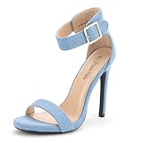 DREAM PAIRS ELEGANTEE Women's Evening High Heels Open Toe Ankle Strap Platform Casual Stiletto Pumps Sandals