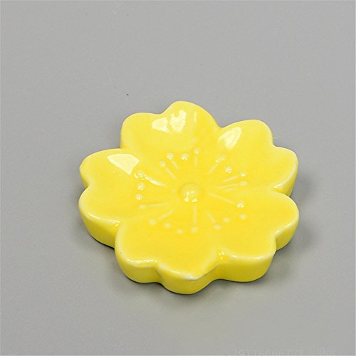 6pcs Japanese Style Ceramic Sakura Flower Chopstick Rest Spoon Fork Knife Holder - Thumbnail 4