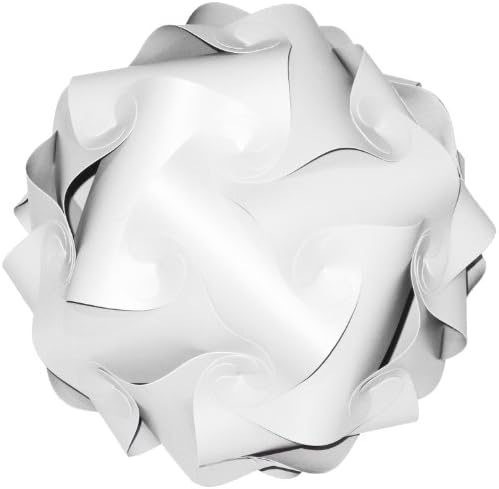 Songkran Jigsaw Lamp: Premium Modern Lamp Shade Kit - White (Small - 7.5 inch)