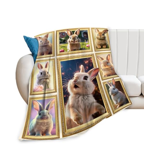 Bunny Blanket Cute Rabbit Throw Blankets Soft