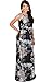 KOH KOH Womens Long Sleeveless Summer Floral Print Casual Sundress Maxi Dress