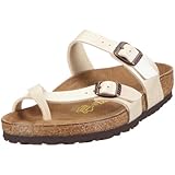 Birkenstock Women's Mayari Adjustable Toe Loop Cork Footbed Sandal Pearl Wht 38 Medium EU