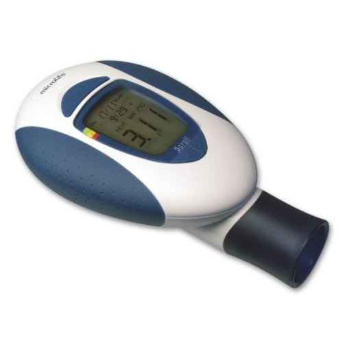 Microlife, PF 100 Peak Flow Meter for Spirometry with FEV1, White/Blue