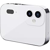 TKOWTB 4K CCD Digital Camera 64MP Digital Flash Video Camera with Touch Screen 16X Digital Zoom IR Night Vision Camera White