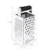 Zestkit Box Cheese Grater Stainless Steel with Silicone Hand Guard Set for Parmesan, Ginger, Vegetable (4 Sided)