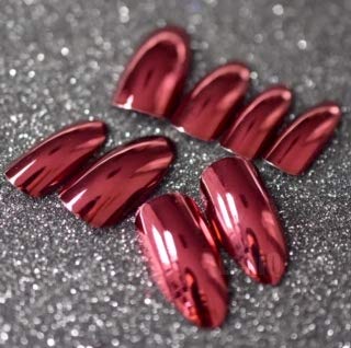 EDA LUXURY BEAUTY RED CHROME METALLIC GLAMOROUS DESIGN Full Cover Press On Gel Glitter Shiny Artificial Tips Acrylic Extreme False Nails Extra Long Oval Round Almond Stiletto Super Fashion Fake Nails 2 EDA LUXURY BEAUTY RED CHROME METALLIC GLAMOROUS DESIGN Full Cover Press On Gel Glitter Shiny Artificial Tips Acrylic Extreme False Nails Extra Long Oval Round Almond Stiletto Super Fashion Fake Nails