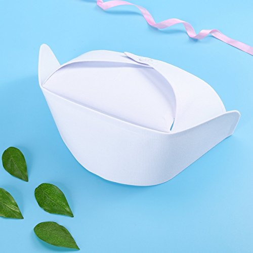 1 OULII+Nurse+Hat+Headband+White