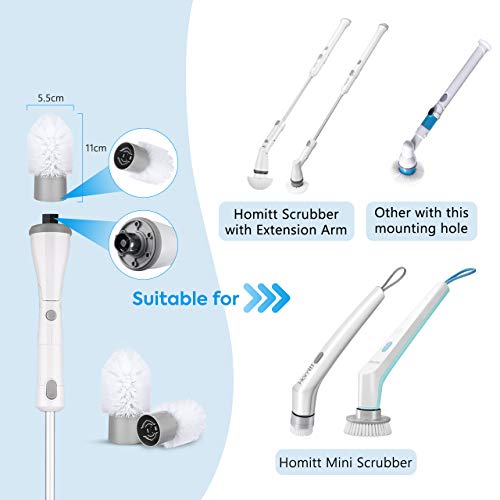 Homitt Toilet Brush Heads for Electric Spin Scrubber, 2pcs Power Spin