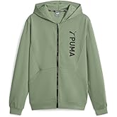 PUMA Mens Fit Double Knit Hoodie Casual Outerwear Casual - Green - Size L
